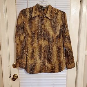 Ralph Lauren snakeskin shirt  Sz 1X